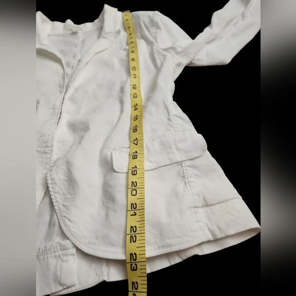 Witchery Linen Blend Blazer Women Medium (AU14) White Professional Minimalist